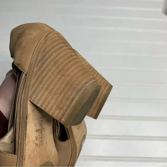 Eileen Fisher Nikki Peep Toe Sandals Block Heel - Picture 8 of 10